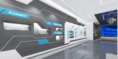 现代科技展厅3D模型下载